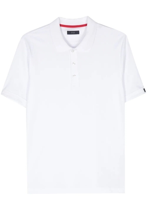 Fay logo-patch cotton polo shirt - White