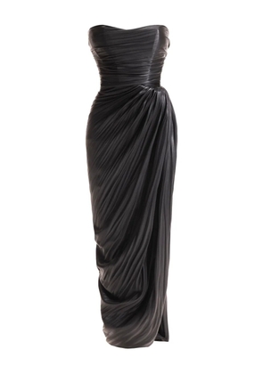 Maria Lucia Hohan Calina pleated side-slit midi dress - Black