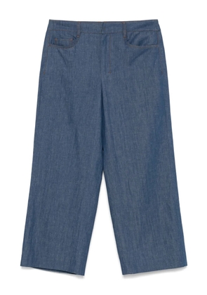 'S Max Mara logo-patch trousers - Blue