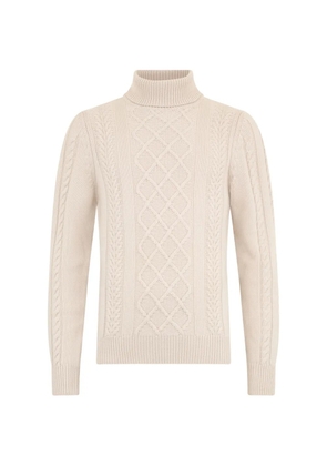 Moorer cable-knit turtleneck sweater - Neutrals