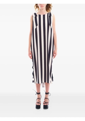 Parlor striped midi dress - White