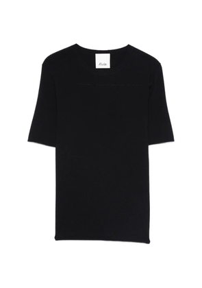 Allude short-sleeve knitted top - Black