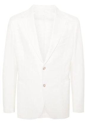 Barba single-breasted cotton blazer - White