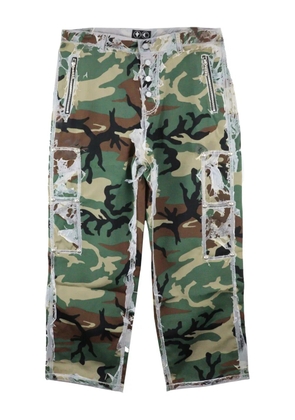 THUG CLUB camouflage-print trousers - Green