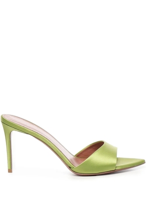Giuliano Galiano 80mm satin open-toe sandals - Green