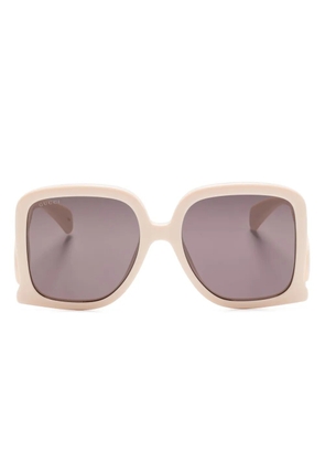 Gucci Eyewear oversize-frame sunglasses - Neutrals