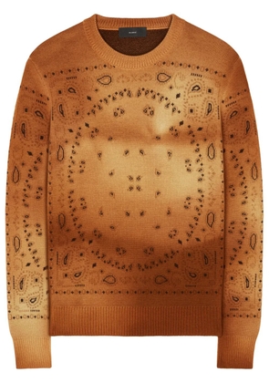 Alanui paisley-knit wool jumper - Brown