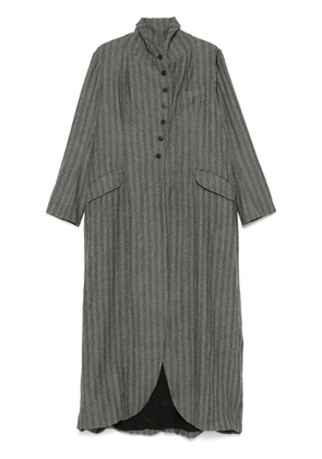 Marc Le Bihan striped coat - Grey