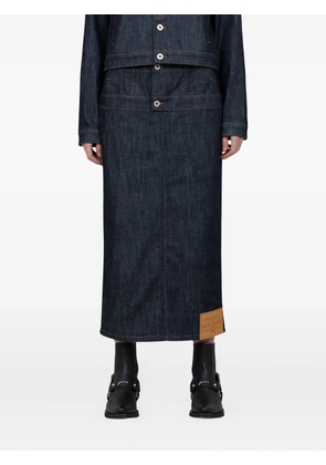 Jean Paul Gaultier upside-down denim skirt - BLUE