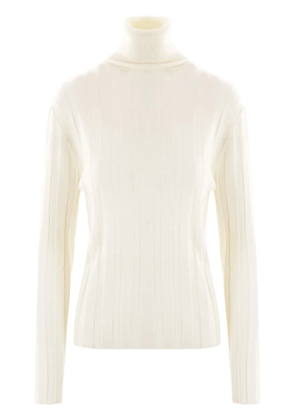 Allude ribbed-knit jumper - White