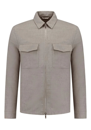 Marco Pescarolo zip-front flap-pocket shirt jacket - Neutrals