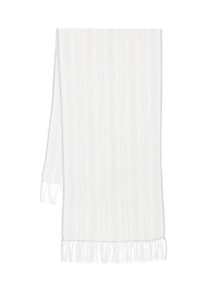 Eleventy striped scarf - White