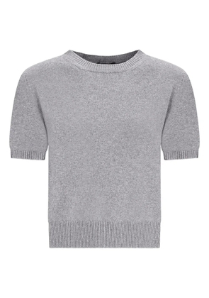 Canessa round neck short-sleeve top - Grey