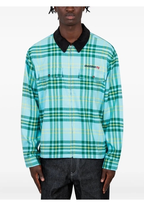 Awake NY plaid zip-up shirt - Green