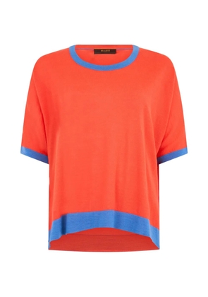 Moorer trim crew-neck T-shirt - Orange