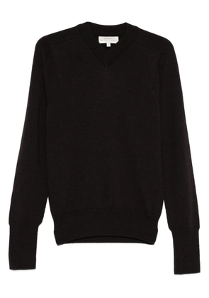 Studio Nicholson V-neck merino-wool sweater - Brown