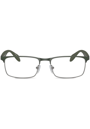 Emporio Armani rectangle frame glasses - Green