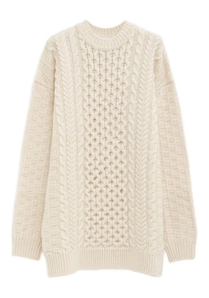 Duran Lantink cable-knit textured mini dress - Neutrals