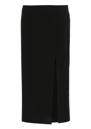 Gauchère side-slit wool skirt - Black
