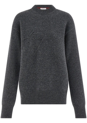 Ferragamo virgin wool crew neck sweater - Grey