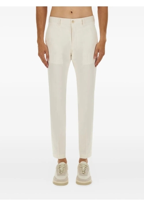BOSS press-crease trousers - White