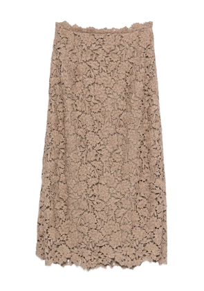 Ermanno Scervino floral-lace midi skirt - Neutrals