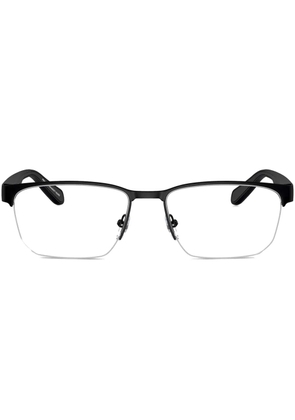 Emporio Armani logo-engraved glasses - Black