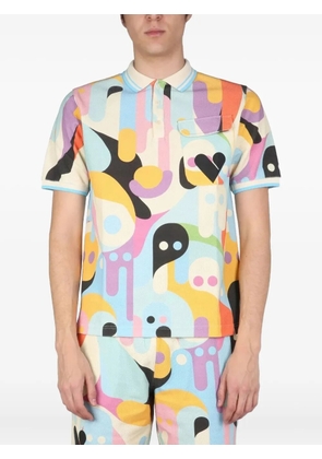 Pharmacy Industry pocketed-patterned polo shirt - Neutrals