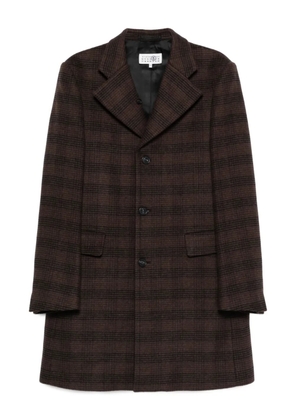 MM6 Maison Margiela checkered coat - Brown
