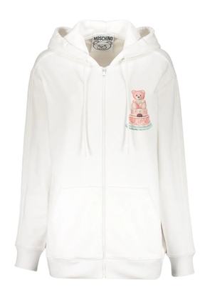 Moschino zip-up hoodie - White