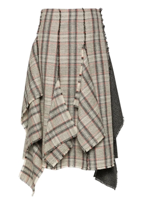 Durazzi Milano asymmetric midi skirt - Grey