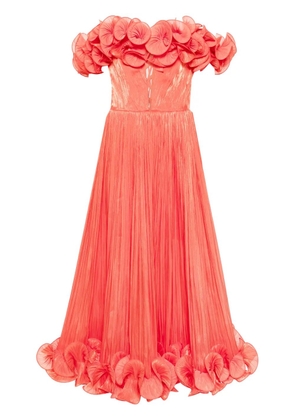 Ana Radu ruffle-detail dress - Orange