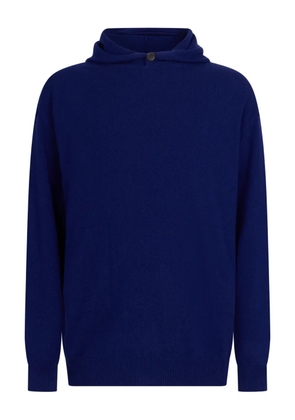 Malo hooded button sweater - Blue
