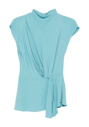 Karl Lagerfeld asymmetric draped top - Blue