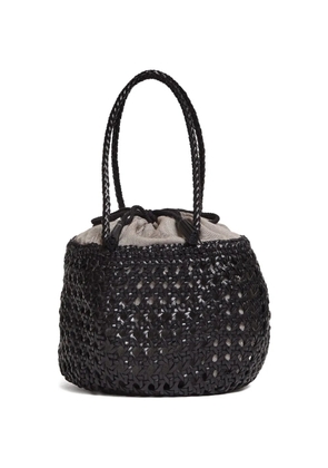 DRAGON DIFFUSION Juventus woven leather bucket bag - Black