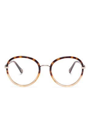 Chloé Eyewear round-frame glasses - Brown