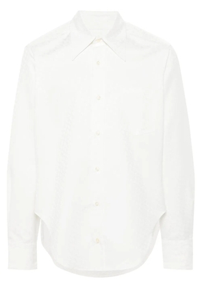 ERL logo-jacquard shirt - White