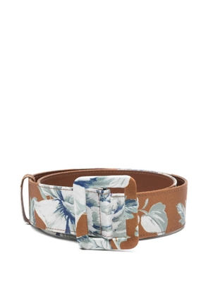 GIADA CURTI floral-print belt - Brown