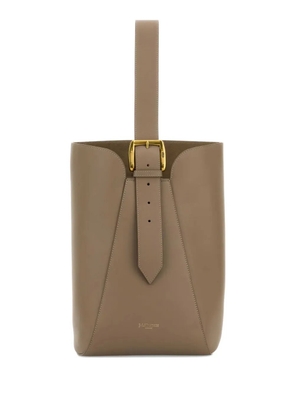 J&M Davidson buckle-fastening leather bucket bag - Brown