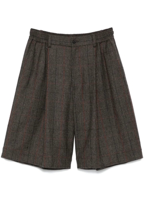 STEIN check-pattern shorts - Brown