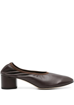 Aeyde 45mm leather pumps - Brown