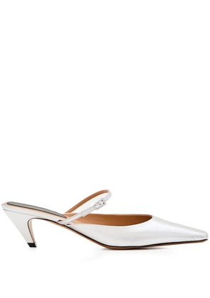 Stella McCartney 90mm buckle-fastening slingback mules - White