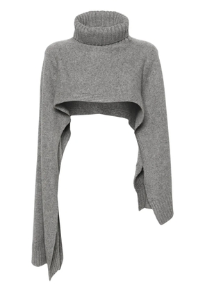 Jil Sander roll-neck knitted scarf - Grey