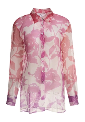 SLEEP NO MORE floral-print silk blouse - Neutrals