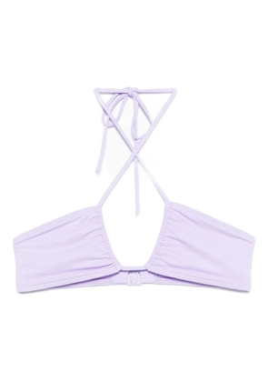 MC2 Saint Barth cross-straps halterneck bikini top - Purple