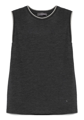 Lorena Antoniazzi contrast-trim tank top - Grey