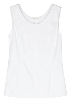 Sportmax padded-panels sleeveless blouse - White