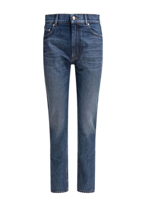 Sportmax logo-patch five-pocket denim jeans - Blue