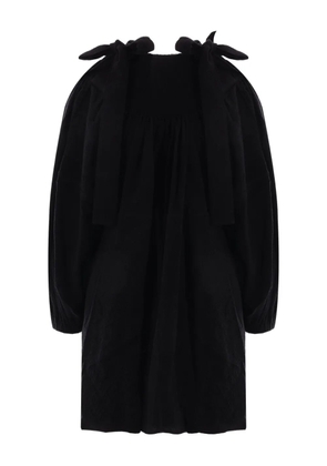 RENATA BRENHA puff-sleeve pleated dress - Black