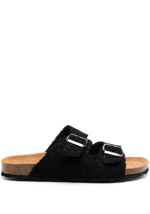 MC2 Saint Barth terrycloth open-toe sandals - Black